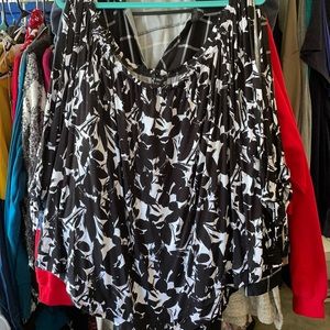Lane Bryant Cold Shoulder/Off Shoulder Dress Shirt